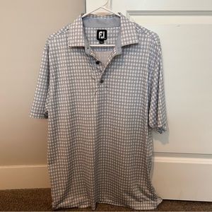 Footjoy golf polo white and grey splatter size medium